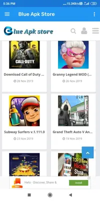 Blue Apk Store android App screenshot 0