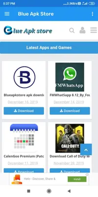 Blue Apk Store android App screenshot 1